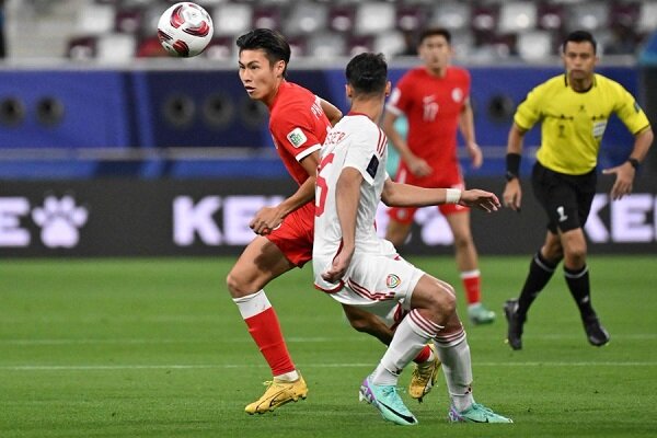 برتری امارات برابر هنگ کنگ در نیمه اول