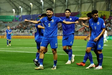 برتری تایلند برابر قرقیزستان در نیمه اول