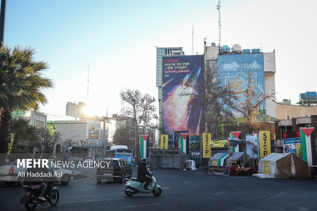 جدیدترین دیوارنگاره میدان فلسطین