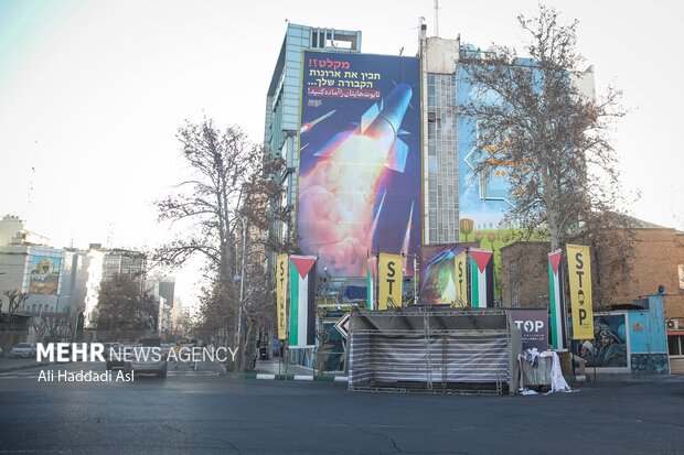 جدیدترین دیوارنگاره میدان فلسطین