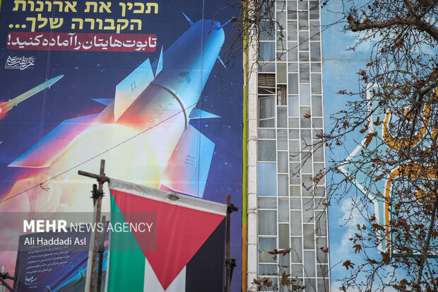 جدیدترین دیوارنگاره میدان فلسطین