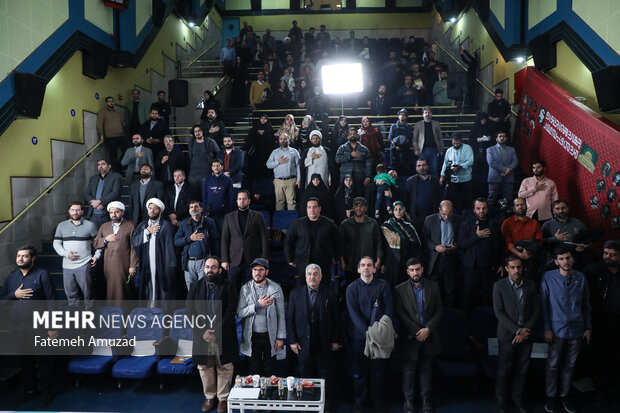 چهاردهمین جشنواره مردمی «فیلم عمار» با حضور جمعی از مردم شامگاه چهارشنبه ۲۷ دی ماه ۱۴۰۲ در سینما <a href='https://sayeb.ir/tag/%d9%81%d9%84%d8%b3%d8%b7%db%8c%d9%86'></div>فلسطین</a> برگزار شد