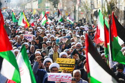 Kum halkından Filistin'e destek gösterisi