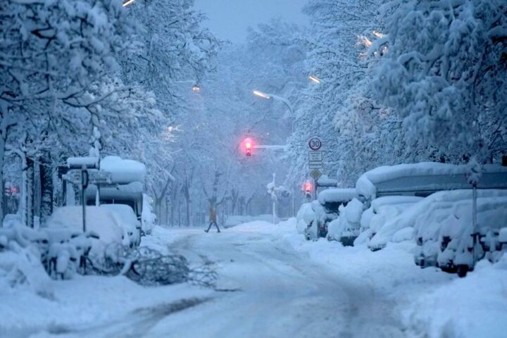 برف و باران در راه همدان