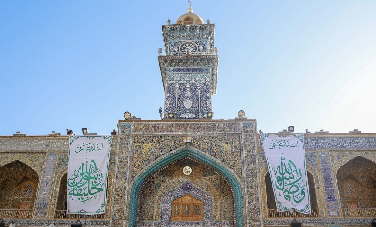 حرم علوی به استقبال جشن میلاد امام علی(ع)رفت/تصاویر آذین بندی حرم