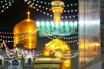 حرم امام رضا(ع) غرق در نور و شادی است