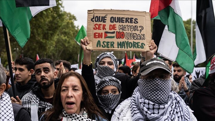 Spaniards hold nationwide rallies in support of Palestinians