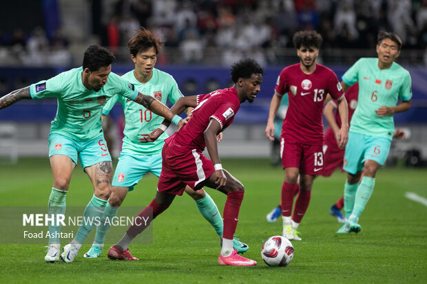دیدار تیم‌های قطر و چین