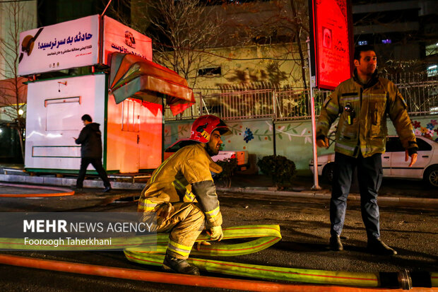 آتش سوزی در بیمارستان گاندی تهران