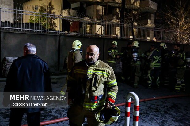 آتش سوزی در بیمارستان گاندی تهران