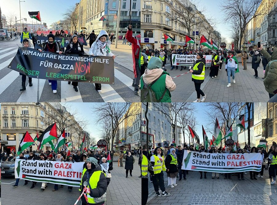 تظاهرات گسترده در اقصی نقاط جهان در حمایت از غزه+ فیلم