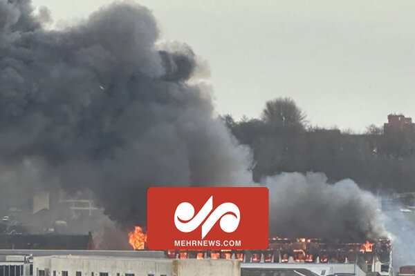 تصاویری از آتش‌سوزی مهیب در مرکز «لیورپول» در انگلیس