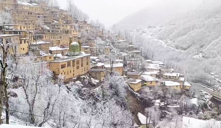 نمایی از جلوه گری زمستان در ماسوله