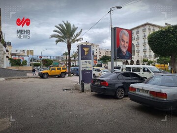 Şehit Süleymani'nin fotoğrafları Lübnan sokaklarında