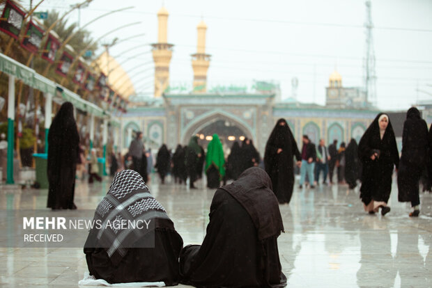 بارش باران در کربلا معلی