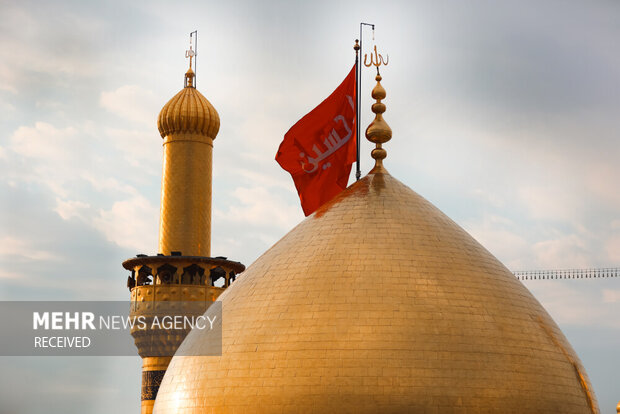 بارش باران در کربلا معلی