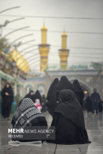 بارش باران در کربلا معلی