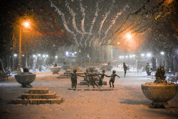 First snowfall in Arak