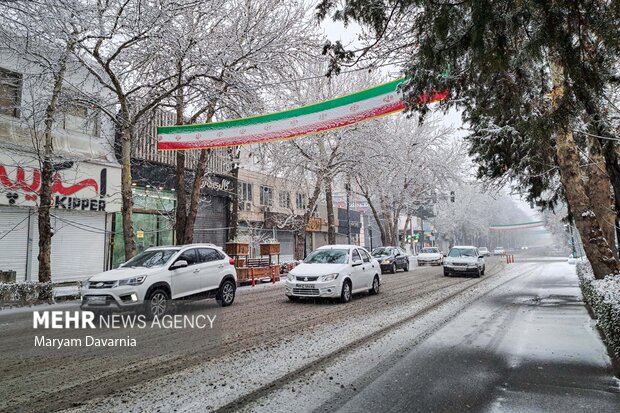 بارش برف زمستانی در بجنورد