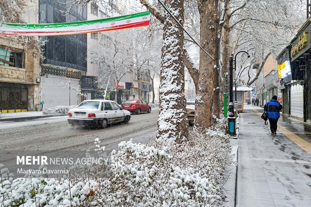 بارش برف زمستانی در بجنورد