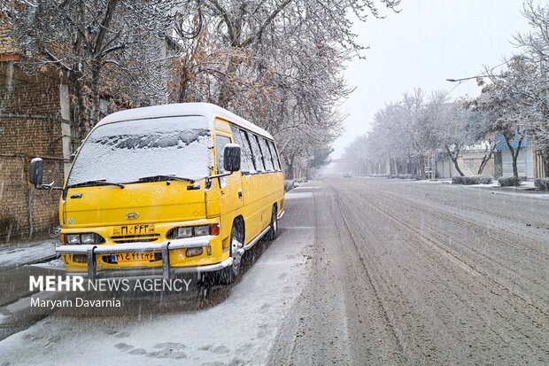 بارش برف زمستانی در بجنورد