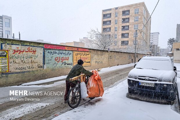 بارش برف زمستانی در بجنورد