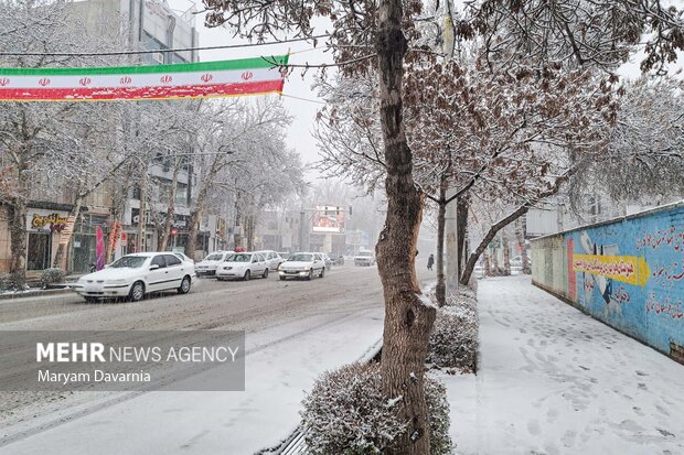 بارش برف زمستانی در بجنورد