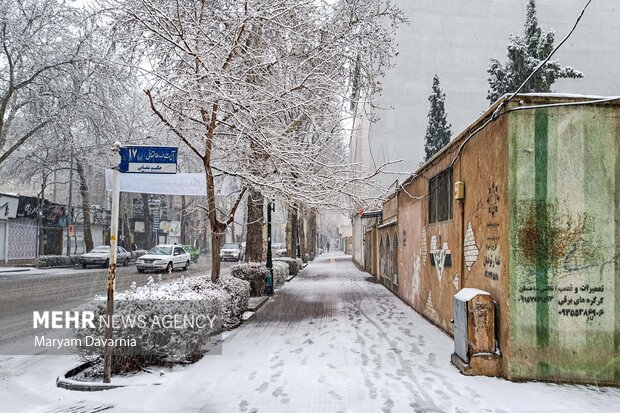 بارش برف زمستانی در بجنورد