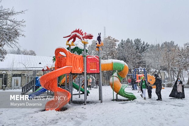 بارش برف زمستانی در بجنورد