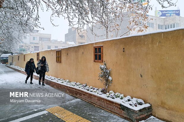 بارش برف زمستانی در بجنورد