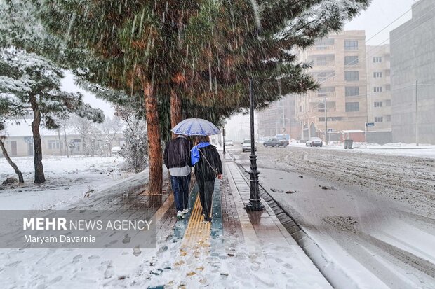 بارش برف زمستانی در بجنورد