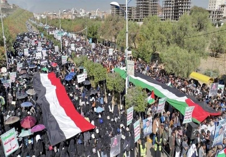 اليمن ... مسيرات مليونية في صعدة دعماً لشعب فلسطين