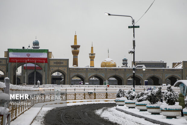 بارش اولین برف زمستانی مشهد