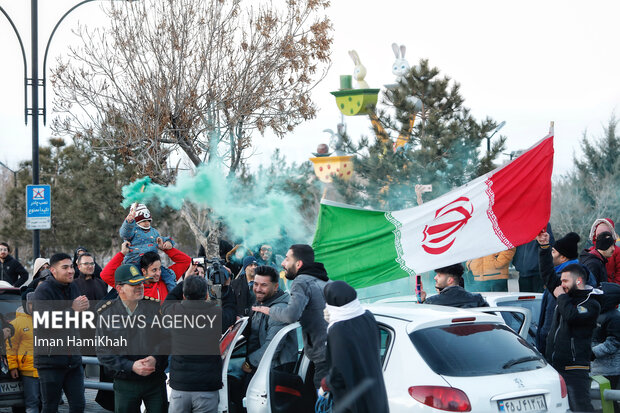 شادی مردم همدان بعد از بازی ایران ژاپن