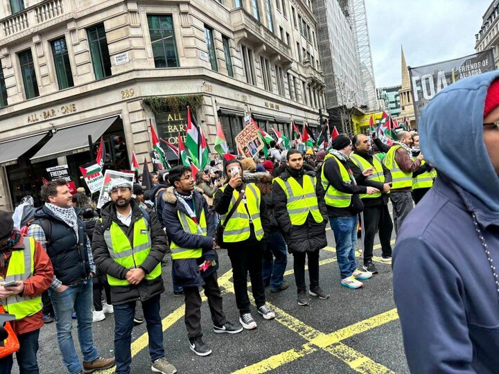 لندن، غزہ کے حق میں وسیع مظاہرے، تصاویر، ویڈیو