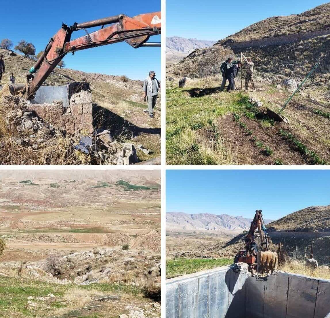 رفع تصرف۹۸هزار مترمربع از اراضی ملی مناطق حفاظت شده کبیرکوه ایلام