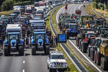 اعتصاب کشاورزان ناراضی در هانوفر آلمان