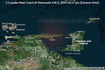5.1-magnitude quake hits near coast of Venezuela