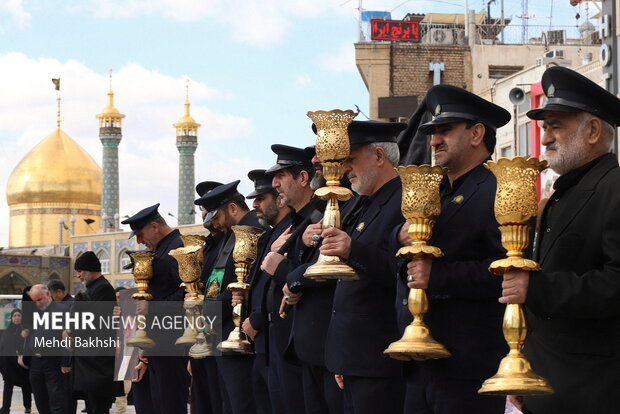 دسته عزاداری خادمان حرم حضرت معصومه (ع) در شهادت امام کاظم(ع)