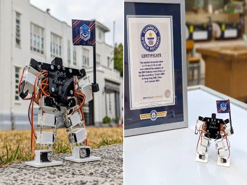 رکورد کوچکترین ربات انسان نمای جهان شکسته شد