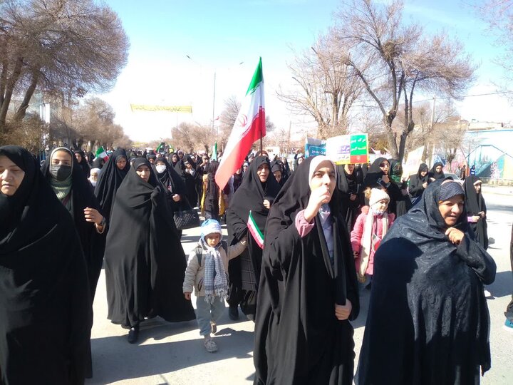 مردم روستای موته در راهپیمایی ۲۲ بهمن حماسه آفریدند