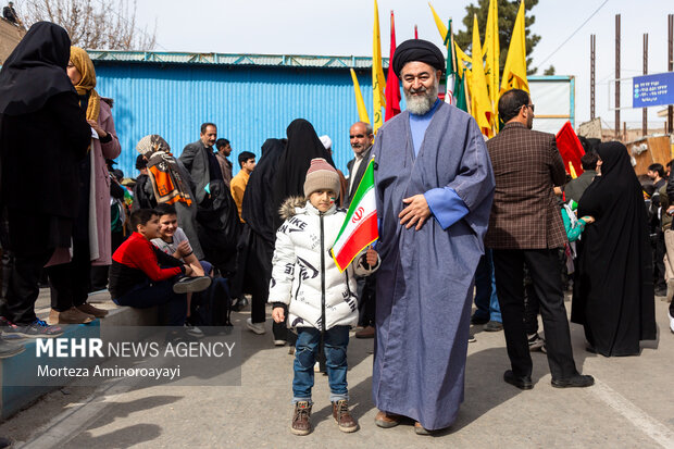 مراسم راهپیمایی ۲۲ بهمن در نیشابور