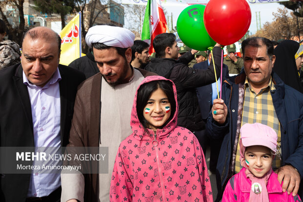 مراسم راهپیمایی ۲۲ بهمن در نیشابور