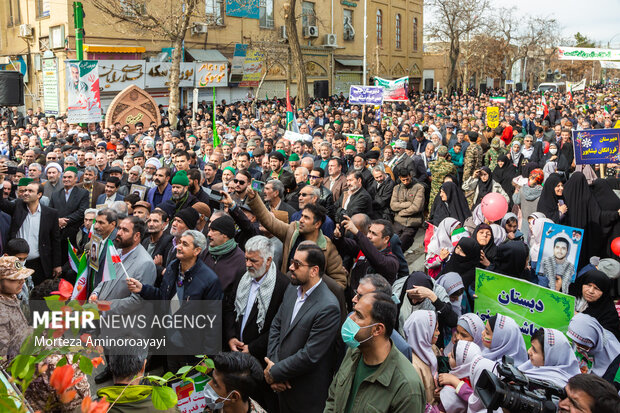 مراسم راهپیمایی ۲۲ بهمن در نیشابور