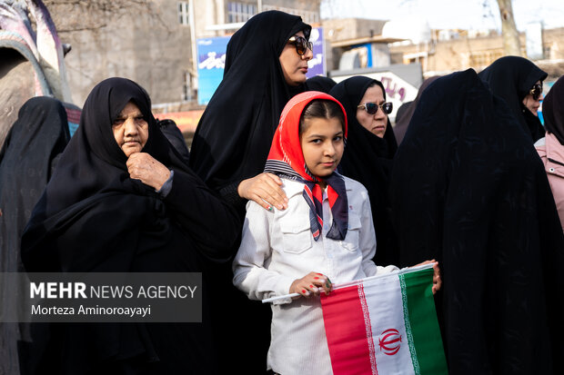 مراسم راهپیمایی ۲۲ بهمن در نیشابور