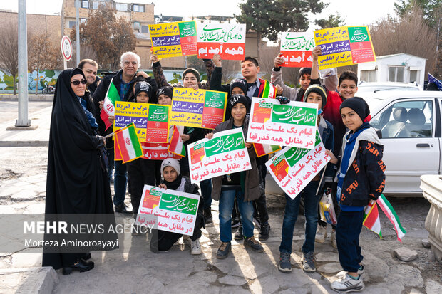 مراسم راهپیمایی ۲۲ بهمن در نیشابور