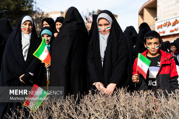 مراسم راهپیمایی ۲۲ بهمن در نیشابور