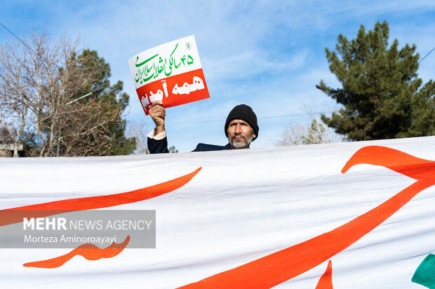 مراسم راهپیمایی ۲۲ بهمن در نیشابور