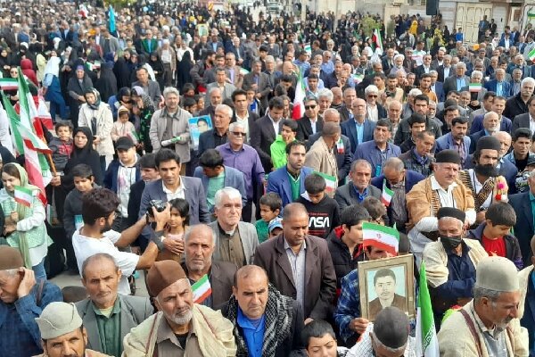 راهپیمایی حماسی ۲۲ بهمن در دهدشت برگزار شد