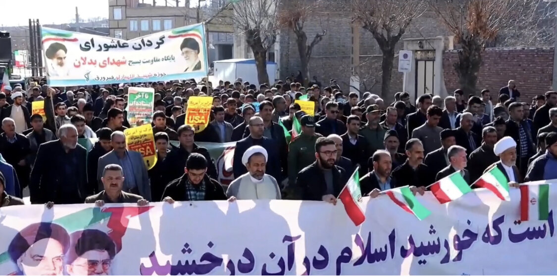 برگزاری راهپیمایی ۲۲ بهمن در فیرورق خوی